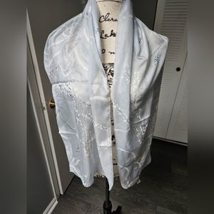 Basha blue floral scarf